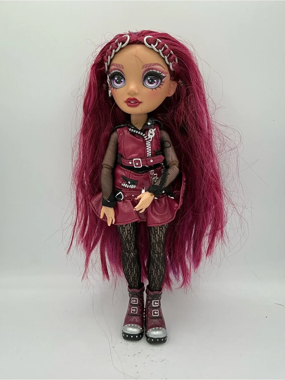 Rainbow High Magenta Long-Haired Fashion Doll with Punk Outfit